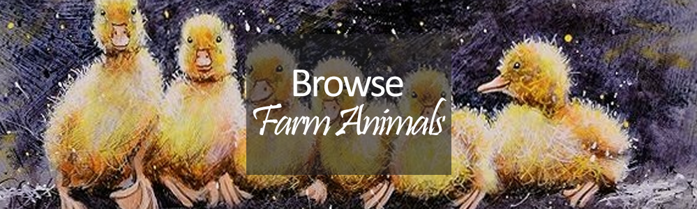 Farm Animal art - painting of ducklings
