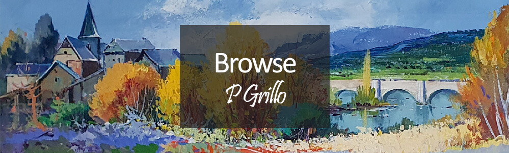 P Grillo Art - original landscape - River walk