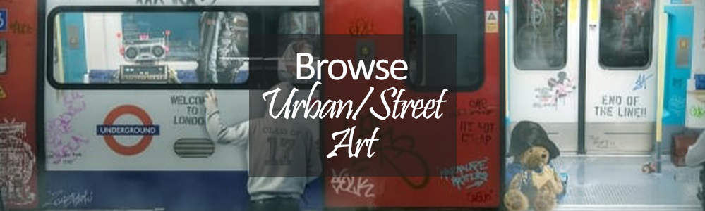 underground train with graffiti on - Urban art prints / street art / graffiti art