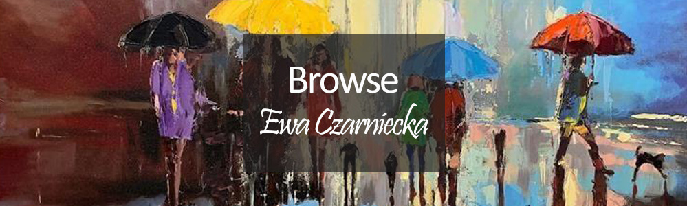Ewa Czarniecka prints, rainy cityscape art