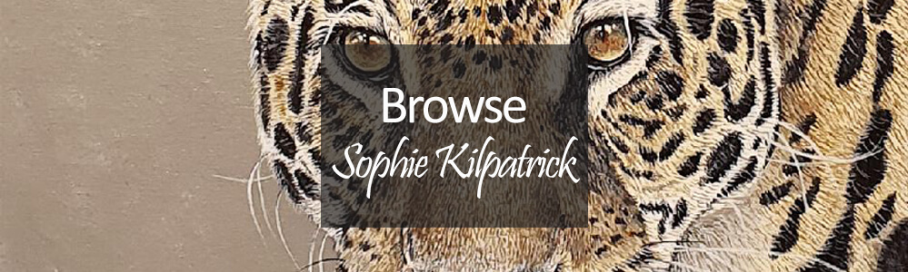 Sophie Kilpatrick wildlife original art - into the distance - leopard painting