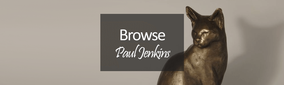 Paul Jenkins sculptures of animals in bronze and resin - cat 