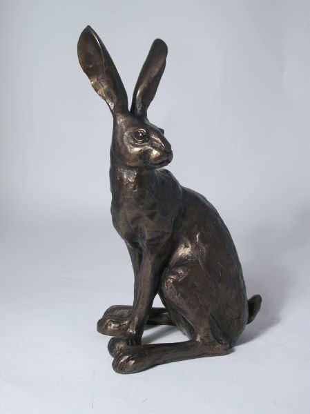 Frith CROUCHING HARE Cold Cast Bronze Sculpture PAUL JENKINS statue COUNTRY GIFT 