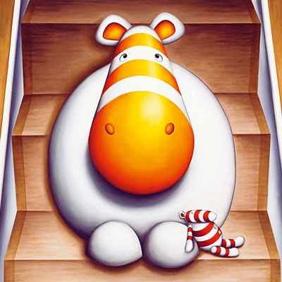 The Naughty Step - Peter Smith (Artist Greeting Card )