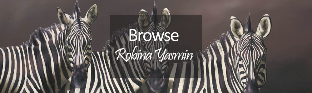 Robina Yasmin Wildlife Art - Zebras - Among Friends