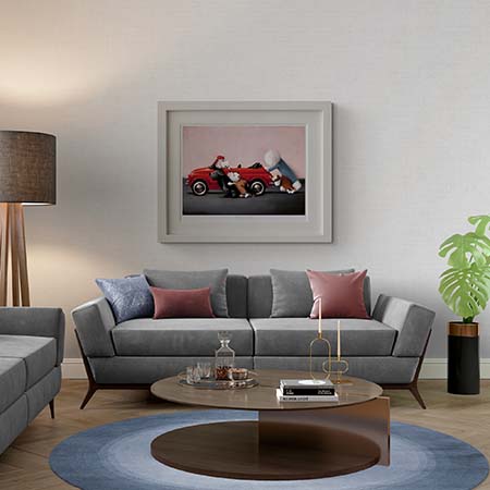 Teamwork by Doug Hyde - Featuring framed picture in a living room setting